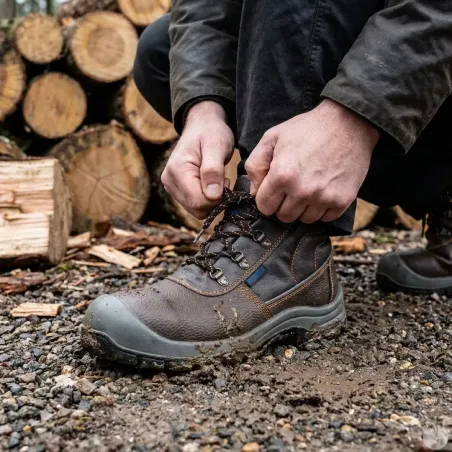 Chaussures sécurité Kansas S3 cuir marron - Élevage & Jardin