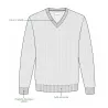Pull col V Vernon - Chasse & Élevage - Couleur Havane