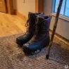 Bottines Hudson cuir marron isolantes 40-46 pour extérieur