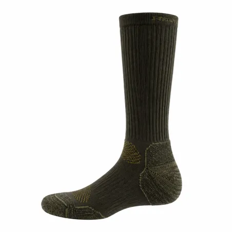Chaussettes mérino kaki 50% laine - Confort & résistance