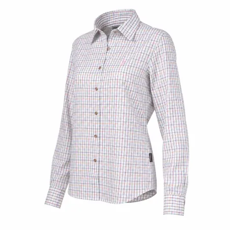 Chemise femme élégante carreaux coton ocre XS-2XL