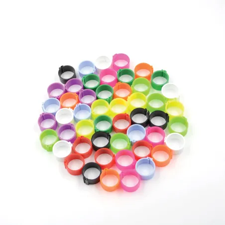 Bagues à clip éco rouge Ø25mm - Lot de 50 pièces