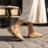 Sandales Psik cuir crème femme - Confort & élégance