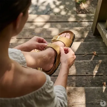 Sandales Psik cuir crème femme - Confort & élégance