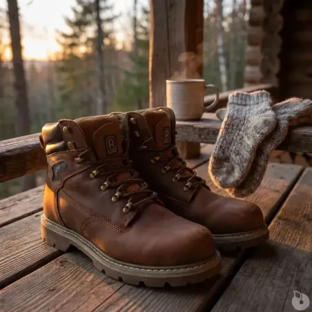 Chaussures Detroit cuir montantes - Marron 40 à 47