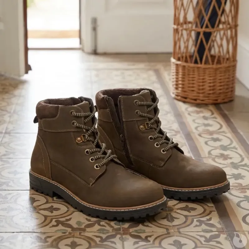 Chaussures montantes homme Torki cuir gras 41-46 zippées
