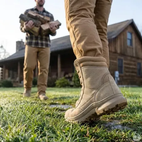 Chaussures travail Dune beige mi-hautes antidérapantes