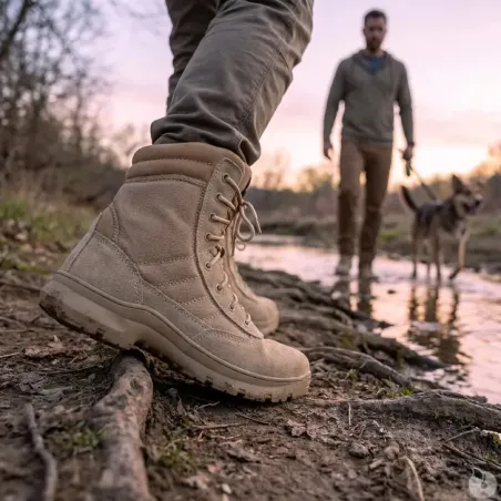 Chaussures travail Dune beige mi-hautes antidérapantes