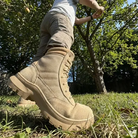 Chaussures travail Dune beige mi-hautes antidérapantes