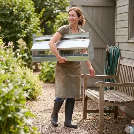 Mangeoire 1m à rouleau anti-perchage pour pigeons