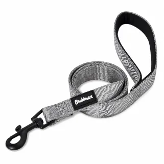 Laisse chien réfléchissante 100 cm - Gris sécurité