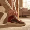 Baskets montantes femme bordeaux/vert - Tailles 36 à 41