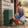 Mangeoire volailles 23 kg anti-rongeurs vert thermolaqué