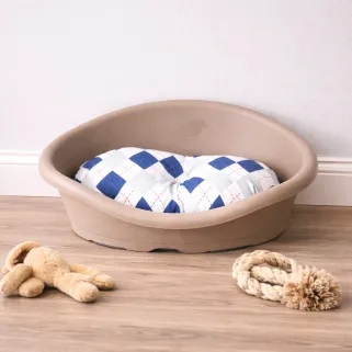 Coussin confort pour corbeille chien en plastique