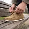 Chaussures bateau homme camel - Tige basse synthétique