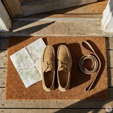 Chaussures bateau homme camel - Tige basse synthétique