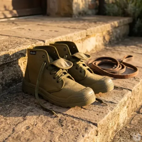 Chaussures Brousse en coton kaki - Confort et résistance