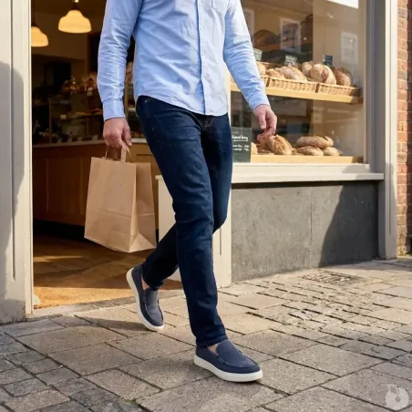 Mocassins bleus respirants pour éleveurs et jardiniers