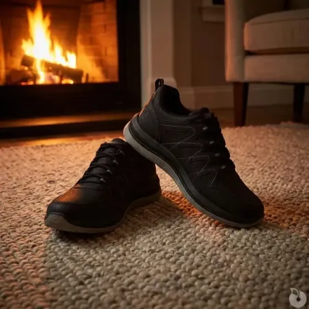 Chaussures homme noires synthétiques - Confort urbain