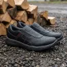 Chaussures Drill noires sans lacets en cuir imperméable