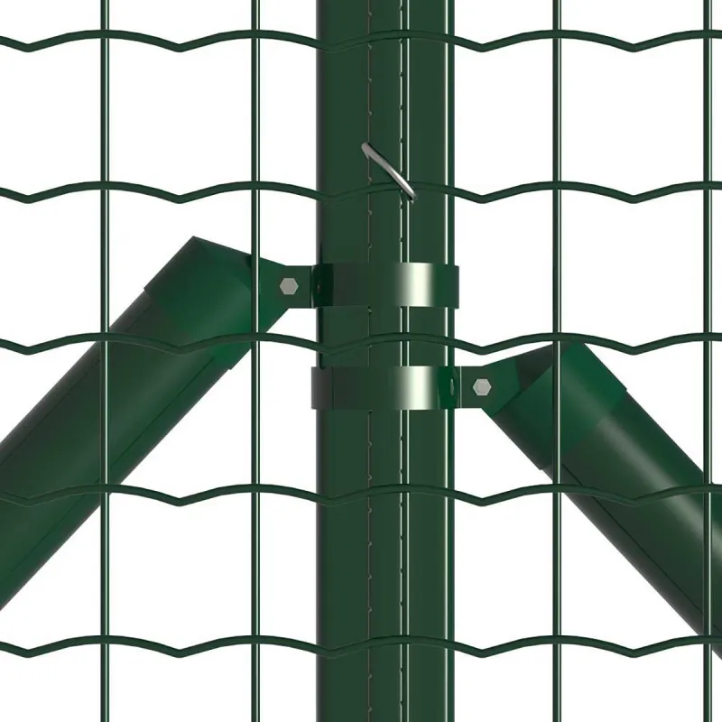 Kit clôture 20m grillage PVC 50x50mm - Hauteur 1,20m