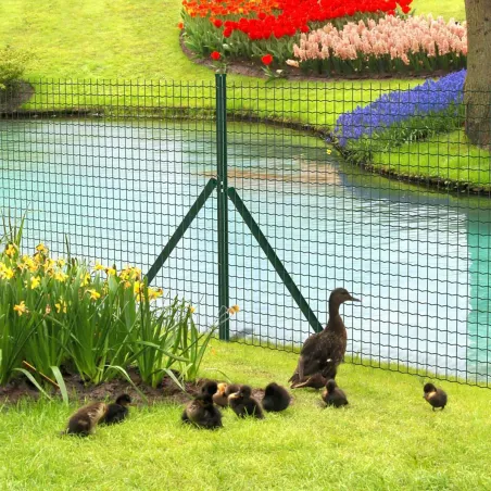 Kit clôture 20m grillage PVC 50x50mm - Hauteur 1,20m