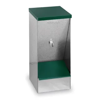 Mangeoire à trémie galvanisée pour chiens - 12 kg