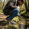 Baskets homme gris/noir synthétique - Confort urbain