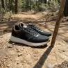 Baskets homme noir/marron synthétique - confort quotidien