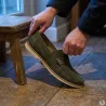 Mocassins homme kaki synthétique - Confort et style