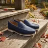 Mocassins homme synthétique bleu marine - confort