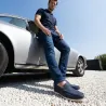 Mocassins homme synthétique bleu marine - confort