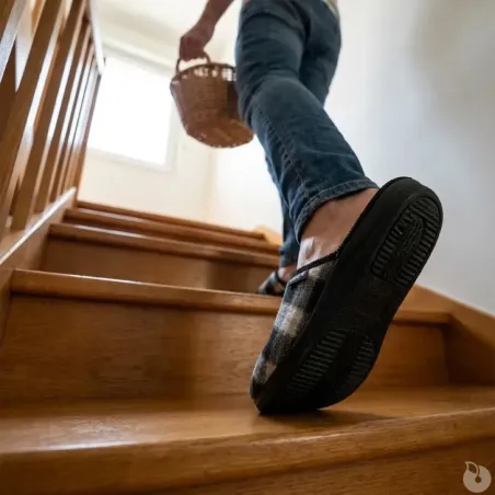 Chaussons Walter gris homme - Confort Airflex & détente