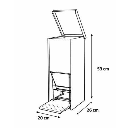 Mangeoire galvanisée anti-nuisibles 12 kg pour volailles