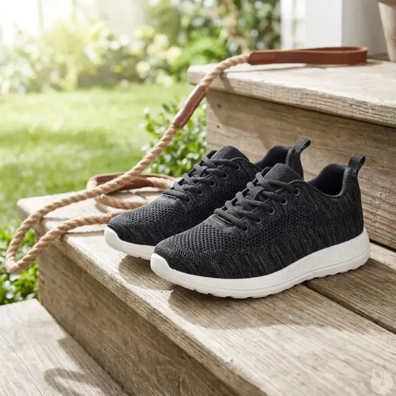 Baskets noires textile respirantes 37-42 pour éleveurs