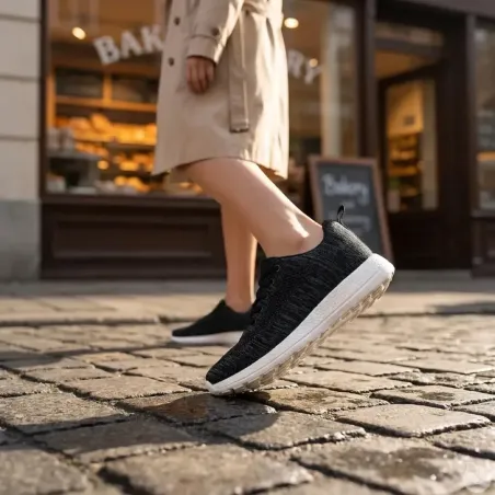 Baskets noires textile respirantes 37-42 pour éleveurs