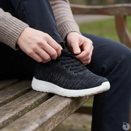 Baskets noires textile respirantes 37-42 pour éleveurs