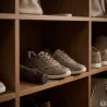 Baskets outdoor beige lacets + zip latéral 37-41