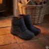 Bottines fourrées femme noires à scratch 36-41