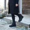 Bottines fourrées femme noires à scratch 36-41