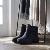 Bottines fourrées femme noires à scratch 36-41
