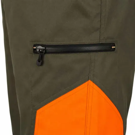 Pantalon traque imperméable Attila kaki/orange Verney-Carron