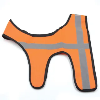 Gilet fluo chien chasse - 3 tailles - bandes réfléchissantes