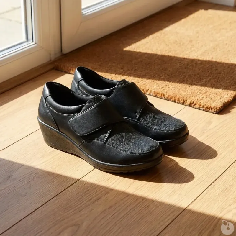 Chaussures scratch noires PU - Confort et praticité outdoor
