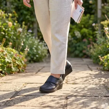 Chaussures scratch noires PU - Confort et praticité outdoor