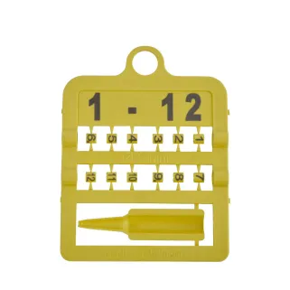 Lot de 12 bagues fendues laser jaunes pour volailles