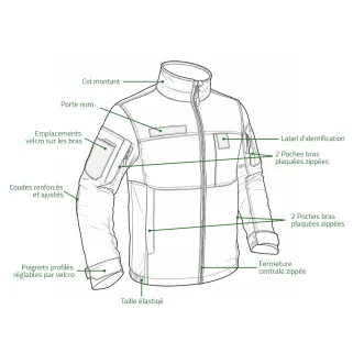 Veste Fighter 8 poches camo - XS à 3XL - Élevage & Jardin