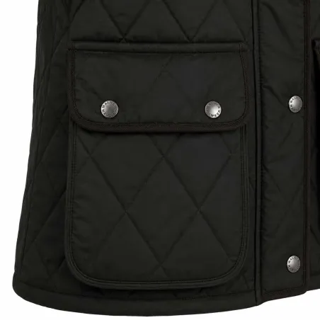 Gilet Haxby Walker & Hawkes vert coton ciré femme