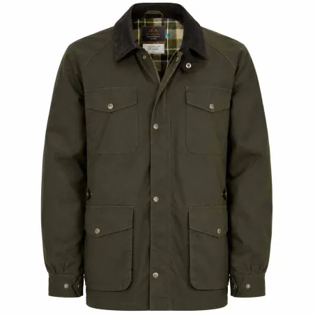 Veste cirée 1919 thermique coton vert kaki S à 3XL