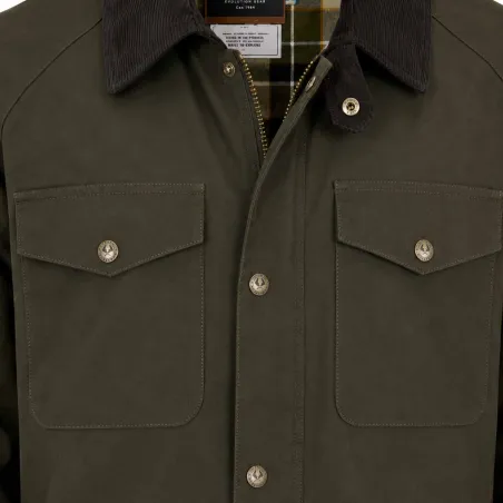 Veste cirée 1919 thermique coton vert kaki S à 3XL